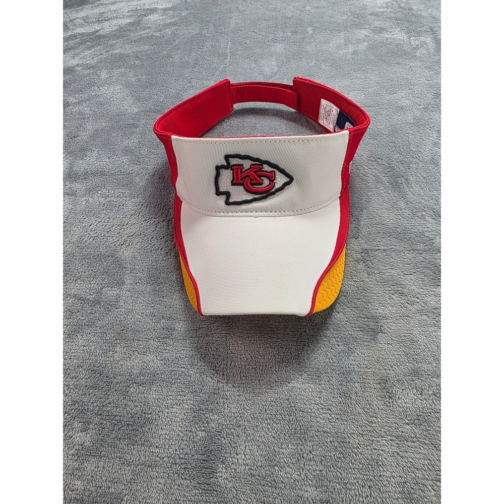 Reebok Kansas City Chiefs NFL Authentic Sideline Visor Hat Red White Gold OSFA